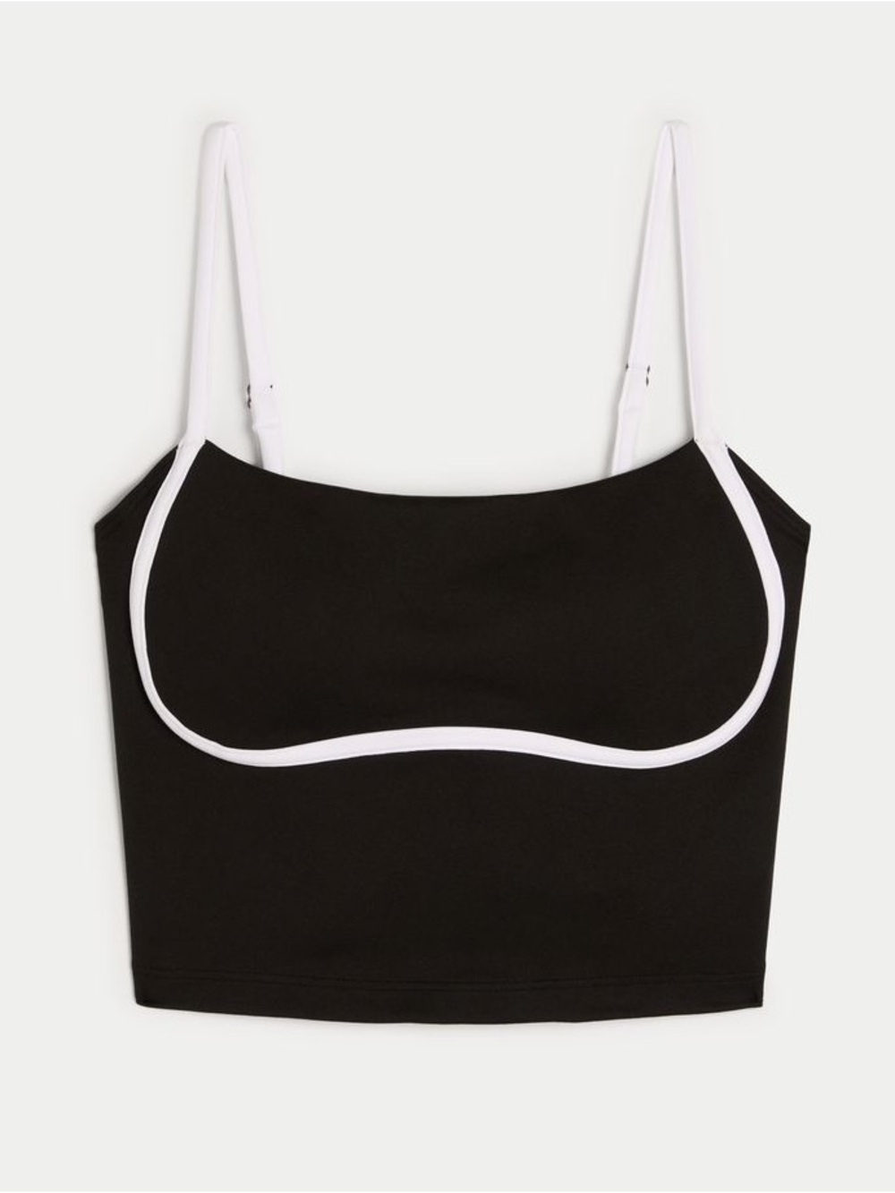 Gilly Hicks Recharge Crop Tank - Black Cropped Cami with White Piping - Picture 2 of 5